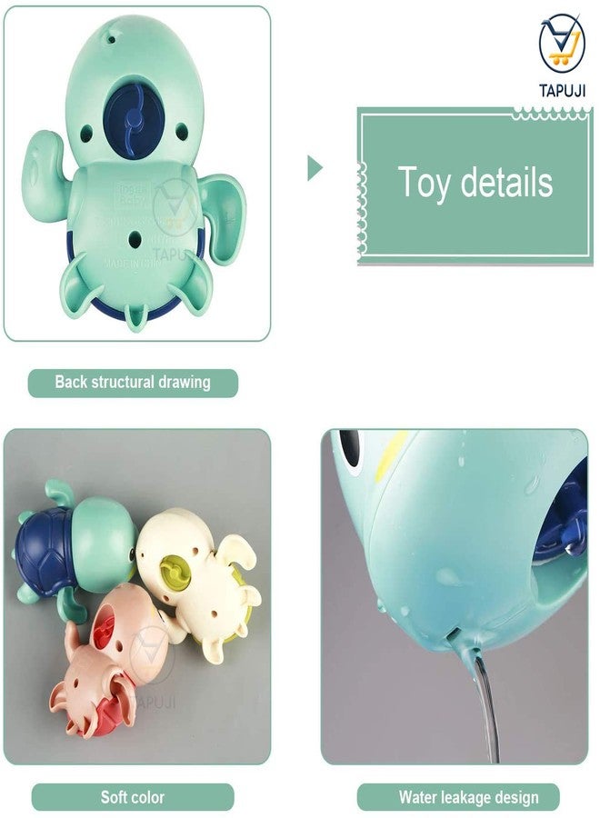 TAPUJI Bath Toys for 1-5 Year Old Boy Girls Gifts Swim Pool Bath Toys for Toddler 1-3 Bathtub Toys for Baby Boy Birthday Gifts for 1-4 Year Old Boys Girls (Multi Colours) (Pack of 3) - Image 2